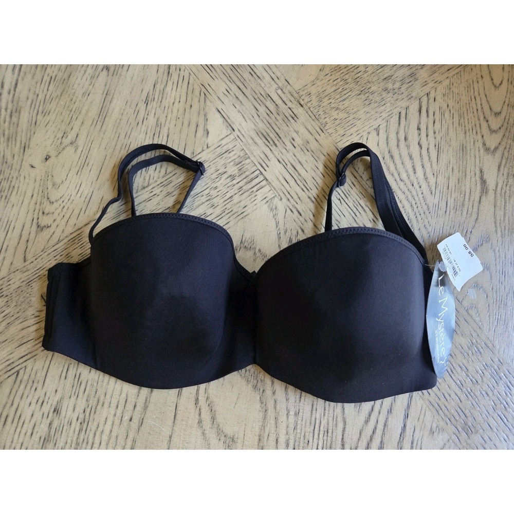 Le Mystere Bra 38B Black Strapless Convertible Bra Shameless #755 Underwire New